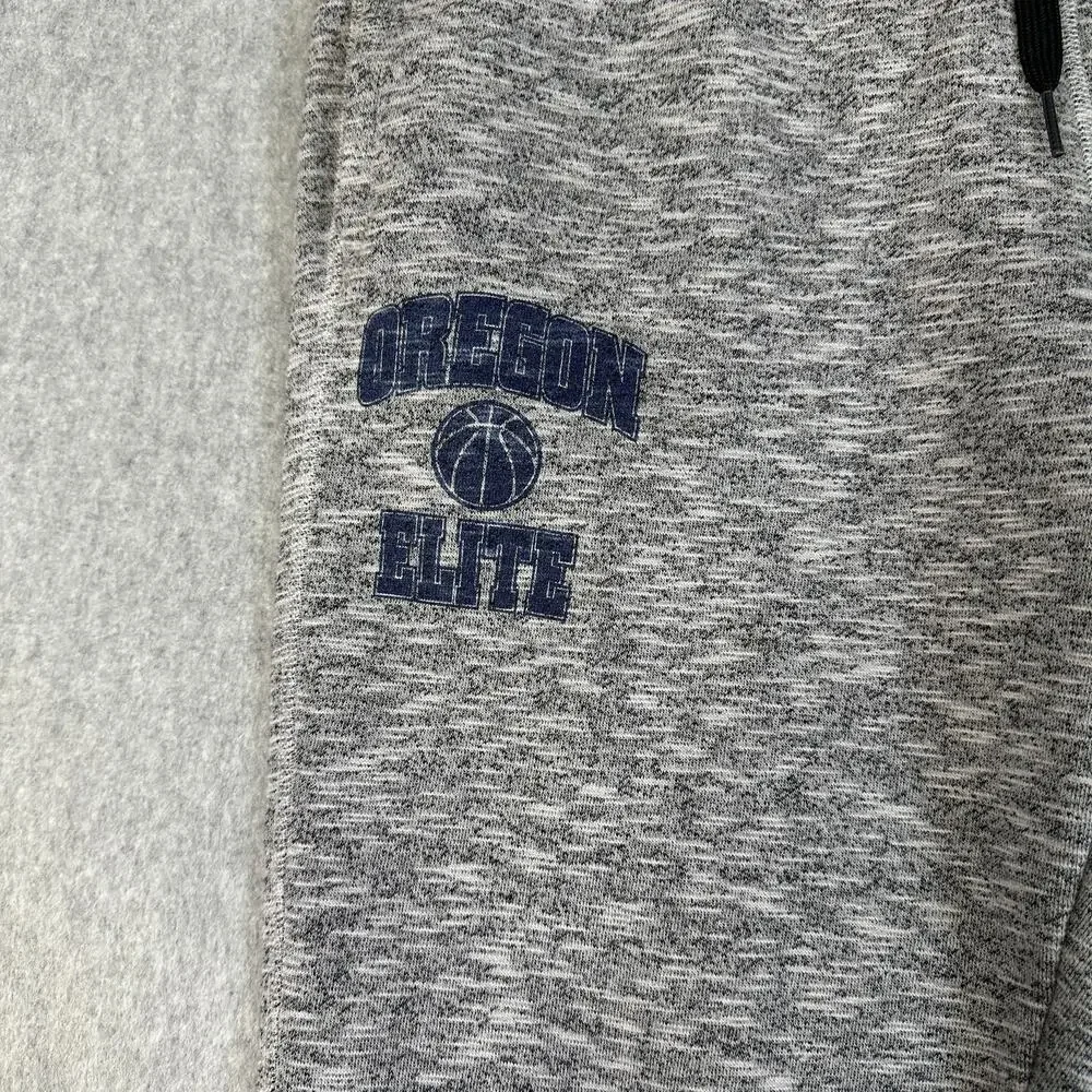 adidas Oregon Elite Fleece Jogger Mens L Gray Super High Rise Tapered Active Gym